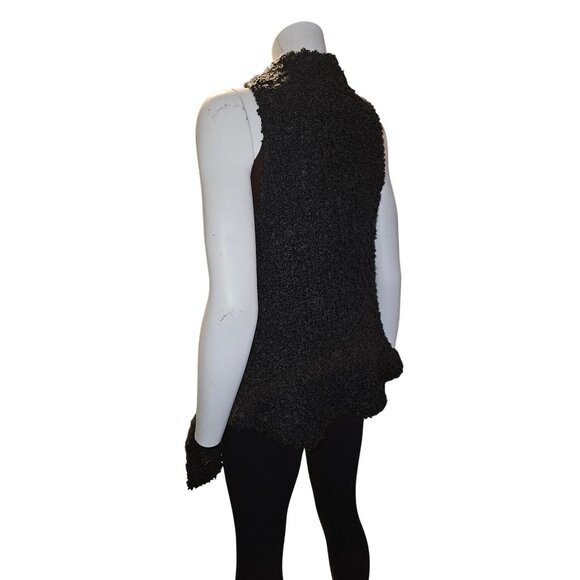 2/$35- BCBGeneration Womens Textured Knit Open Vest Sleeveless Charcoal Gray S - Picture 4 of 9